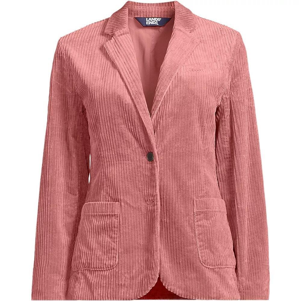 Lands' End Wide Wale Corduroy Blazer in "Dusty Brick" Pink Plus Size 2X - Picture 4 of 12